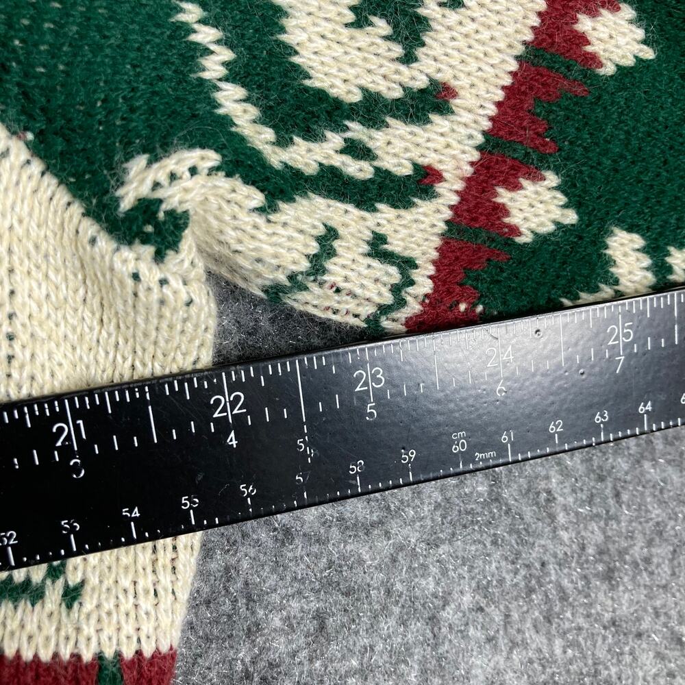 Topman Sweater Mens XL Red Green Reindeer - Picture 4 of 8